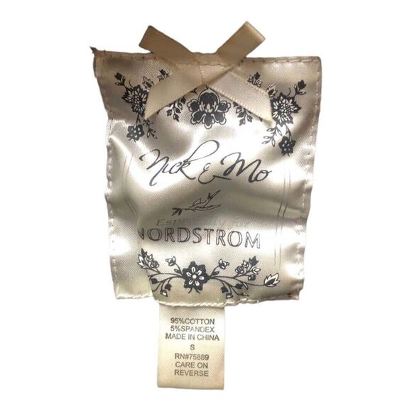 Nick & Mo Black Two Button Cotton 3/4 Sleeve Ruffle Collar Jacket, Small - Picture 6 of 8